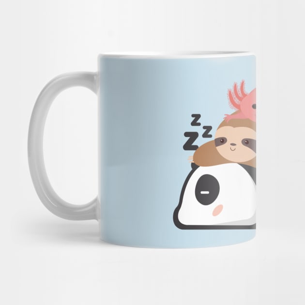 Panda Sloth Axolotl Stack Funny by DesignArchitect